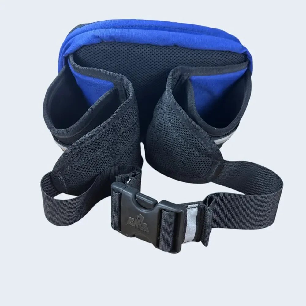 EMS Tailwind Lumbar Padded Waist Fanny Hiking Hydration Bottle Pack Blue VTG